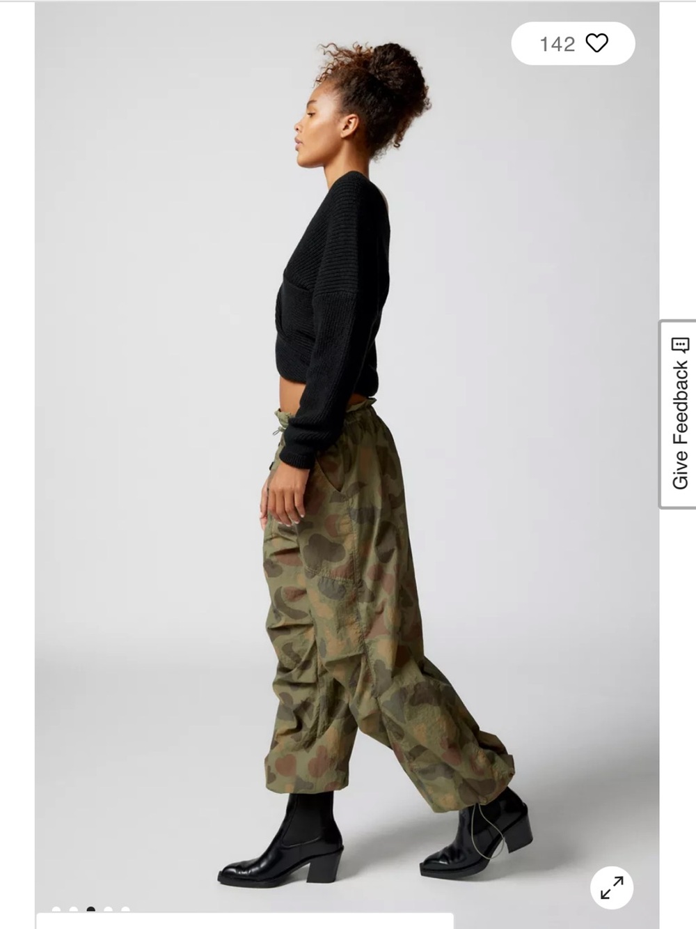 Urban Outfitters Sloan Nylon Camo Ultra Baggy Y2K Inspired Balloon Pant,S - Picture 4 of 15